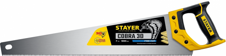 Ножовка универсальная Cobra 3D 500мм 7 TPI 1512-50_z01 STAYER