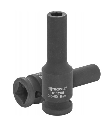 Головка торцевая ударная глубокая 1/2"DR 8 мм IS11208 Thorvik